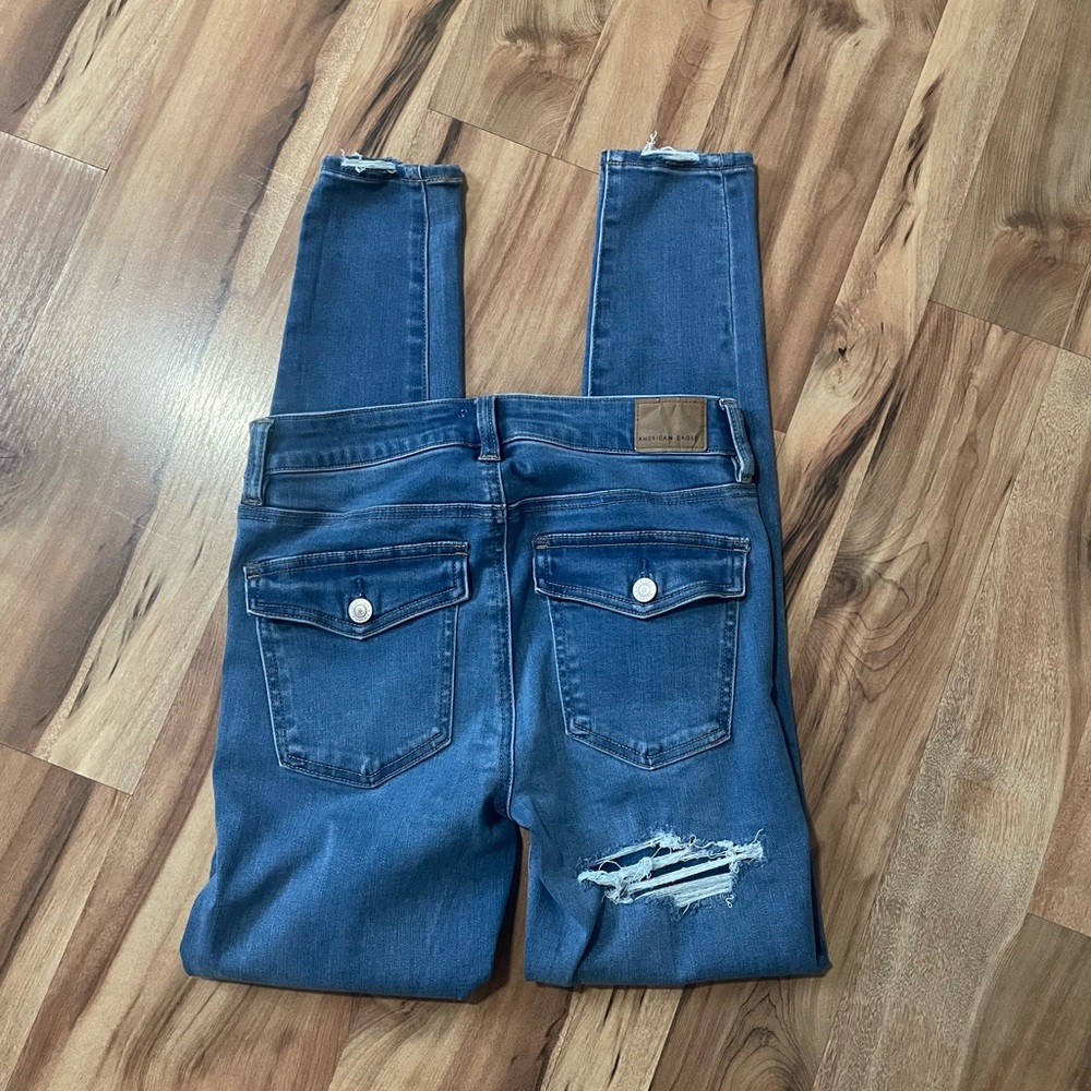 American Eagle High Rise Jeggings Sz 2 - Picture 2 of 6